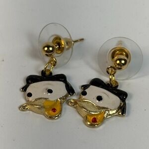 Earring Vintage Donald Duck Charms Made in Japan Novelty Kidcore